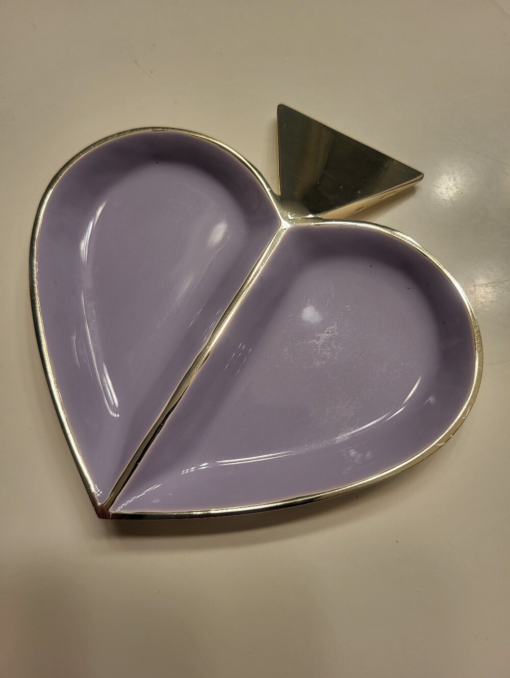 Kate Spade Purple Silver Lenox Jewlrey Dish